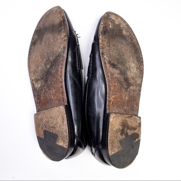 Cole Haan Black Leather Loafers with Tassels - Picture 6 of 7